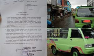 Protes Soal Vaksin Sopir Angkot Kota Ambon Protes