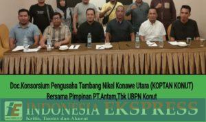 Membahas Hasil pertemuan Konsorsium Pengusahan Tambang Nikel (KOPTAN) Konut, Dengan PT. Aneka Tambang, Tbk UBPN Konut. Site Blok Mndiodo & Tapunopaka