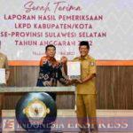 LHP LKPD Tahun 2022, Kabupaten Soppeng Berurutan Raih WTP Yang Ke 9 Kalinya