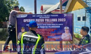 Satlantas Polres Pinrang Pasang Spanduk Himbauan dan Sosialisasi ke Sekolah dalam Rangka Ops Pallawa 2023