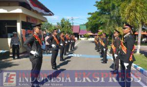 Pisah Sambut Kapolres Pinrang AKBP Adjie, Iptu Baharuddin Pimpin Pasukan Pedang Pora