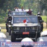 Prabowo Setiri Jokowi, Iriana, dan Erick Naik Maung di Malang