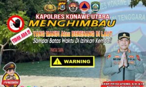 Lagi !!! Pantai Taipa Telan Korban, Berikut Himbauan Kapolres Konut