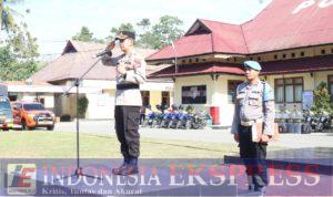 Pimpin Apel Gelar Pasukan Pilkades Serentak, Ini Pesan Kapolres Konsel