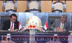 MAHKAMAH AGUNG RI DAN MAHKAMAH AGUNG SINGAPURA MENANDATANGANI NOTA KESEPAHAMAN KERJA SAMA YUDISIAL