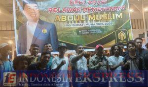 Deklarasi Relawan Pemenangan Abdul Muslim For Bupati Muna 2024-2029, Abdul Muslim Niat Tulus Membangun Muna