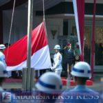 Menhan Prabowo Pimpin Upacara Parade Senja di Kemhan