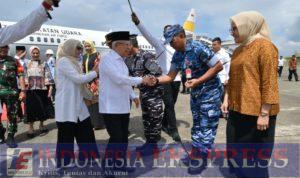 Danlanud HND Mengantar Keberangkatan Wapres RI Dari Makassar Usai Kunjungan Kerja Dari Wilayah Papua