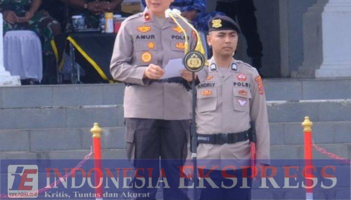 Polda Sultra Gelar Apel Pasukan Mantap Praja Anoa 2024, Pastikan Pilgub Sultra Berjalan Aman dan Damai