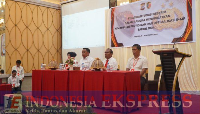 Ditreskrimum Polda Sultra Gelar Pelatihan Peningkatan Kemampuan Penggunaan Sistem Elektronik Manajemen Penyidikan Tindak Pidana