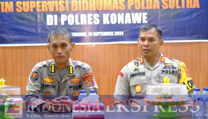 Bid Humas Polda Sultra Supervisi ke Polres Jajaran Polda Sultra Dalam Kesiapan Menghadapi Pilkada Serentak 2024