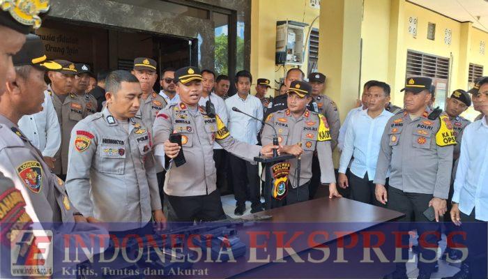 Polres Kolaka Gelar Latihan Penggunaan Senjata Api Jenis Senjata Serbu AK 2000 dan Pistol HS-9