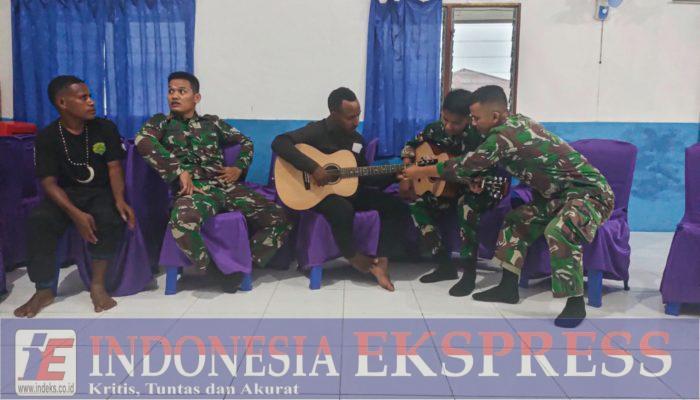 Satgas Habema Komsos Bangkitkan Semangat Pemuda Kenyam Latihan Musik