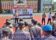 Kapolres AKBP Priyo Utomo Pimpin Langsung Apel Pam Debat Calon Bupati dan Wakil Bupati Konut