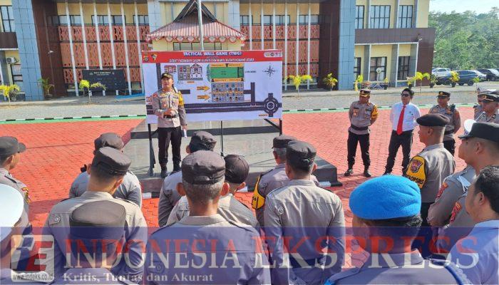 Kapolres AKBP Priyo Utomo Pimpin Langsung Apel Pam Debat Calon Bupati dan Wakil Bupati Konut