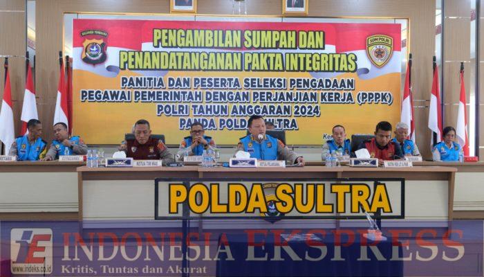 Biro SDM Polda Sultra Gelar Pengambilan Sumpah dan Pakta Integritas untuk Seleksi PPPK Polri 2024