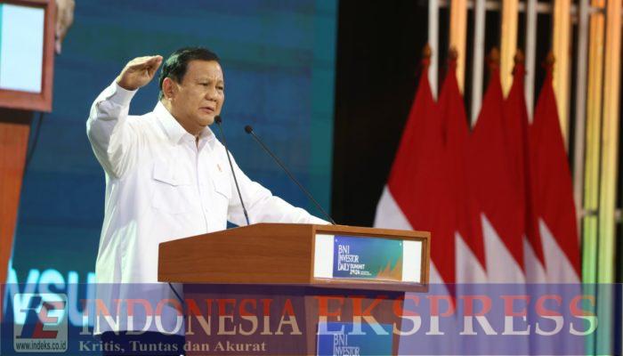 Menhan Prabowo Beri Pandangan di Acara BNI Investor Daily Summit 2024