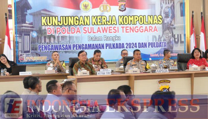 Kompolnas Tinjau Kesiapan Polda Sultra dalam Pengamanan Pilkada Serentak 2024