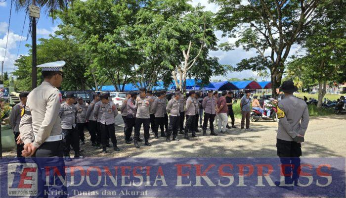 Pengamanan Kampanye Paslon Gubernur dan Wakil Gubernur Sultra di Konawe Selatan Berjalan Kondusif