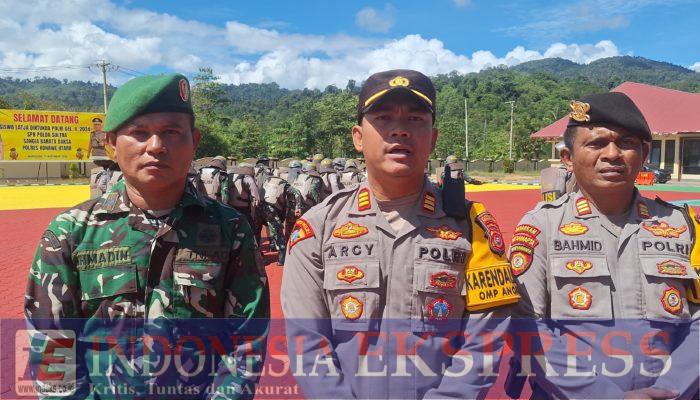 Wujud Sinergitas TNI Polri, Polres Dan Kodim 1430 Konawe Utara Gelar Latihan Dalmas Bersama