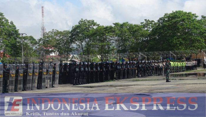 Brimob Sultra Ikuti Apel Gabungan TNI-Polri dan Latihan Penanganan Huru Hara, Antisipasi Pilkada Serentak 2024