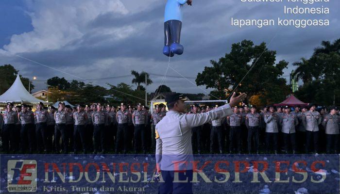 Apel Konsolidasi Pengamanan Kampanye Cagub dan Cawagub Sultra Berjalan Lancar di Kolaka