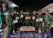 Satgas Pamtas Yonarmed 11 Kostrad Gagalkan Penyelundupan 960 Kosmetik Ilegal di Dermaga Bambangan