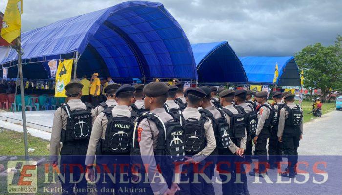 Pengamanan Kampanye Terbuka Paslon Cagub dan Cawagub di Kota Raha Berlangsung Kondusif