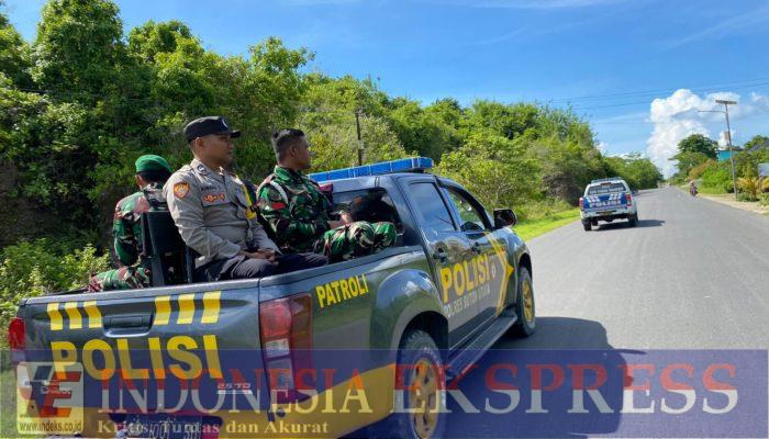 Sinergitas TNI-Polri di Buton Utara, Patroli Gabungan Cooling System Jelang Pilkada