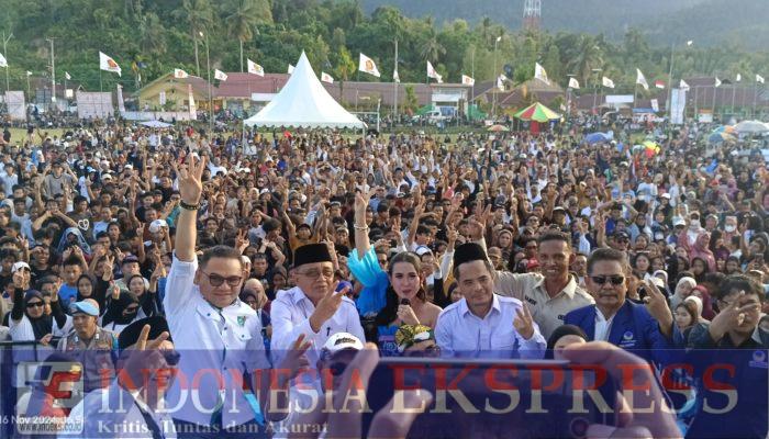 Kampanye Akbar Pasangan Sudiro-Raup di Molawe Konut dihadiri oleh Ribuan Massa
