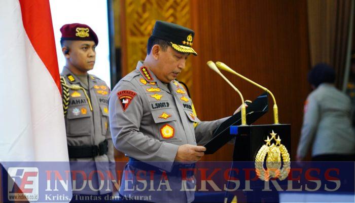 Kapolri Pimpin Upacara Kenaikan Pangkat untuk 10.548 Perwira Polri
