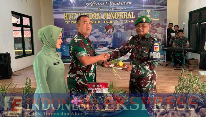 Kaajendam XIII/Merdeka Pimpin Syukuran HUT Ke-74 Ajen TNI AD Tahun 2024