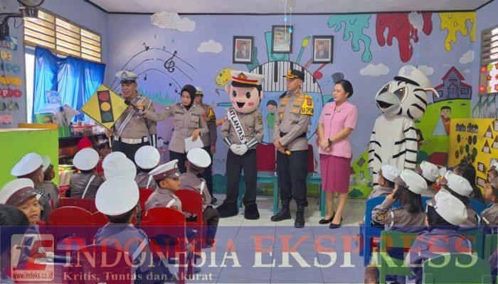 Polres Kolaka Gelar Program Makan Sehat Bergizi dan Polsanak di TK Kemala Bhayangkari 30 Kolaka