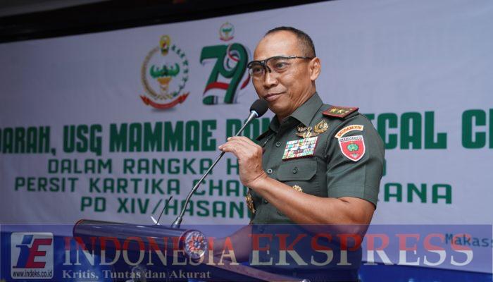 Pangdam XIV/Hsn Mengikuti Bakti Sosial, Dalam Rangka HUT ke-79 Persit KCK Tahun 2025