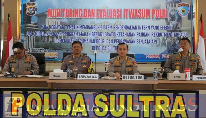 Itwasum Polri Gelar Monitoring dan Evaluasi Program Strategis di Polda Sultra