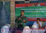 Satuan Tugas TMMD Kodim 0905/BPP Gelar Sosialisasi Penyuluhan KB Kesehatan, Posyandu, dan Stunting di Kelurahan Teritip