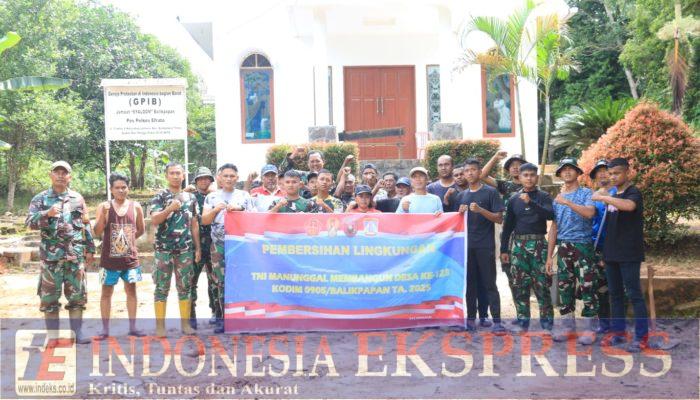 Gereja GPIB Sasaran Pembersihan Satgas TMMD 123 Kodim 0905/BPP