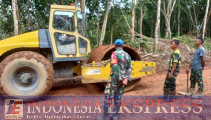 Sasaran Fisik Pengerasan Jalan Sebagai Prioritas Utama Satgas TMMD 123 Kodim 09095/BPP