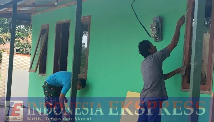 Progres Pengembangan Rumah Tidak Layak Huni oleh Satgas TMMD Ke-123 Kodim 0905/BPP Mencapai Tahap Puncak