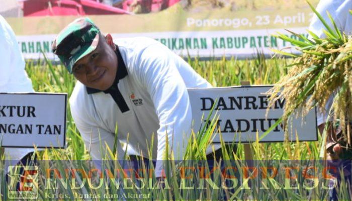 Danrem 081/DSJ Optimistis Produksi Padi Ponorogo Tembus 400 Ribu Ton di 2025