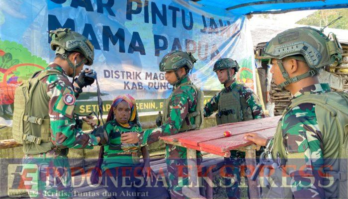 Mereka Datang dengan Sayur dan Luka, Satgas TNI Hadiahkan dengan Senyum dan Harapan