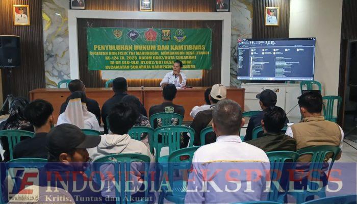 TMMD ke-124 Kodim 0607/Sukabumi Kota Gelar Penyuluhan Hukum dan Kamtibmas bagi Warga Desa Cisarua