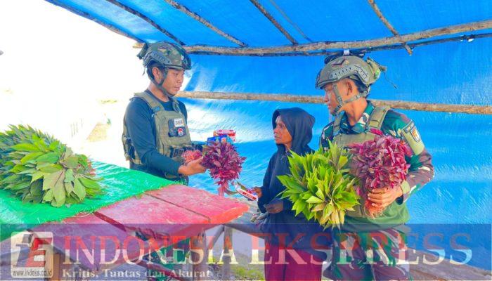 Satgas TNI Borong Hasil Tani di Wombru, Jadi Pelabuhan Harapan Petani Papua