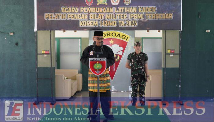 Danrem 143/HO Resmi Buka Pelatihan Kader Pencak Silat Militer di Mayonif 725/Woroagi