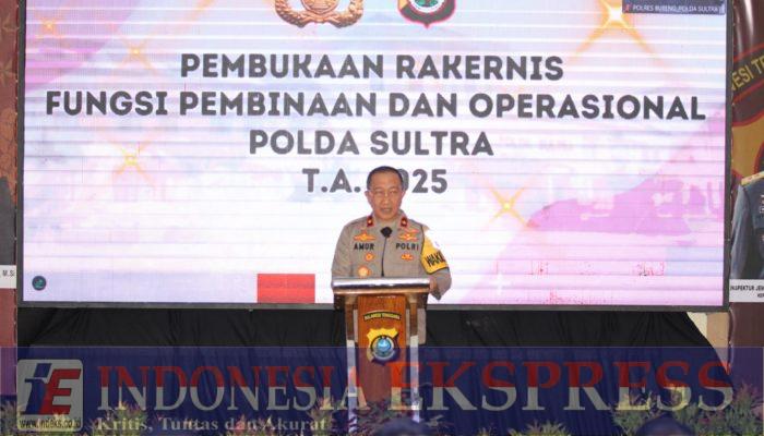Wakapolda Sultra Buka Rakernis Gabungan Fungsi Pembinaan dan Operasi: Dorong Profesionalisme dan Sinergi Antar Fungsi