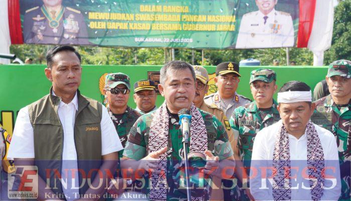 Hadirkan Air, TNI AD Hidupkan 424 Hektar Sawah Warga Sukabumi