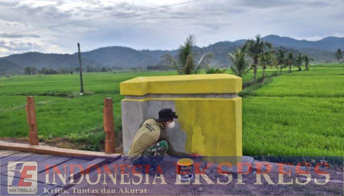 Satgas TMMD 125 Kodim 1417/Kendari Percantik Jembatan di Desa Nekudu