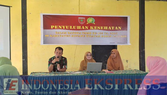 TMMD 125 Kodim 1417/Kendari dan Dinkes Konawe Gelar Penyuluhan Kesehatan, Fokus pada Pencegahan Stunting