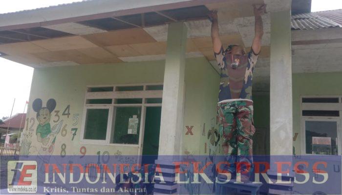 Satgas TMMD 125 Kodim 1417/Kendari Rehabilitasi TK di Asinua, Hadirkan Lingkungan Belajar Lebih Layak