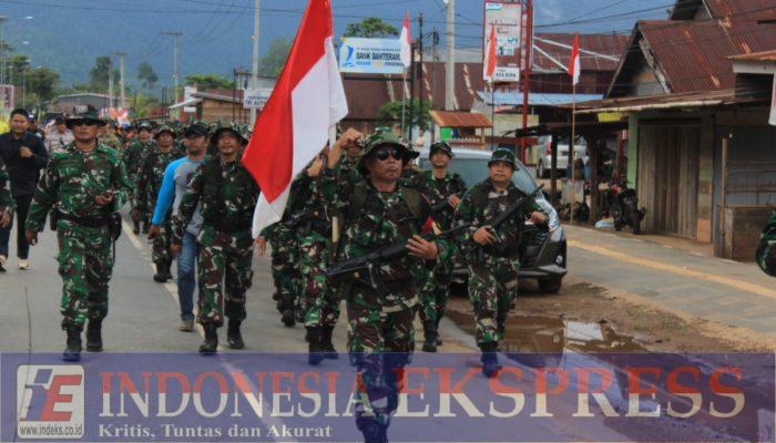 Soliditas TNI, Polri, dan Pemda Menggema di Hanmars Kodim 1430/Konut Sepanjang 10 Km